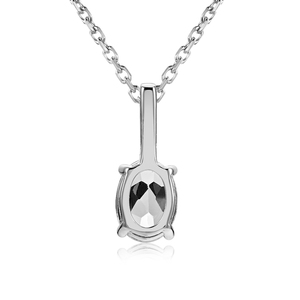Brillante GRA certificado Moissanite diamante 925 plata esterlina Simple señoras colgante collar destino joyería - Product Image 3