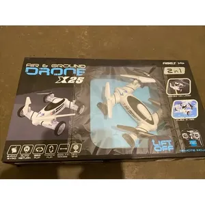 Dronehint Air & <b>Ground</b> DRONE X25 300 FT Range RC Drone with LED <b>Lights</b> Rechargeable Used - Product Image 1