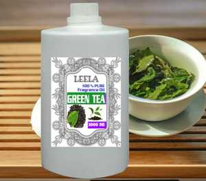 Huile parfumée au thé vert pour la fabrication de bougies et de cosmétiques |   Huile aromatique pure à 100% |   Huile parfumée essentielle multi-usages - Product Image 1