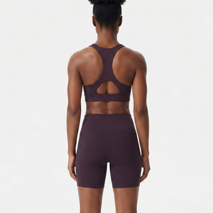 Soutien-gorge de sport pour femme à maintien élevé, sexy, respirant, imprimé, extensible dans quatre directions, avec bretelles dos nageur et logo frontal, pour le yoga et l'entraînement - Product Image 2