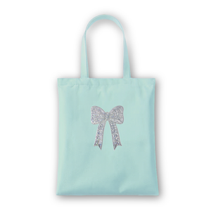 แผ่นปะผ้าพีวีซีลายปักโบว์ประดับเลื่อมวิบวับ สำหรับติดกระเป๋าและของตกแต่งบ้าน - Product Image 1