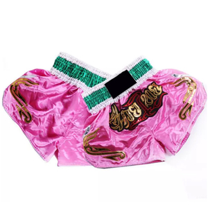 Venta al por mayor llano lucha boxeo logotipo personalizado boxeo Muay Thai pantalones cortos de color personalizado rosa púrpura rojo luz personalizado bordado pantalones cortos - Product Image 5