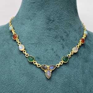 925 argent Sterling Vintage Unique mélange forme plaqué or excellente qualité pièce de créateur faite à la main avec perle diamant cadeau - Product Image 1