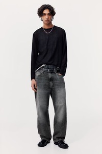 Jeans en jean baggy à la demande pour hommes pour un usage décontracté quotidien pantalons de style de rue amples et confortables d'Inde - Product Image 5
