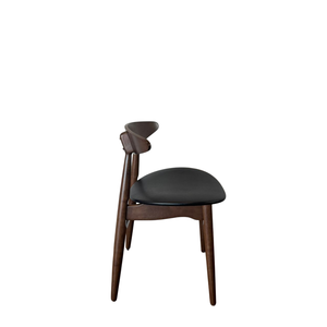 เก้าอี้รับประทานอาหารไม้เนื้อแข็งสไตล์ร่วมสมัยและมินิมอล (ชุด 2 ตัว) - พนักพิงโค้งรูปวงรี - Product Image 1