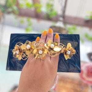 Mid-Century Trending Antique femmes résine pochette qualité sac à main fermeture éclair à la mode Portable chaînes étanches pour soirée - Product Image 3