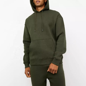 Custom Eco-Friendly Solid Cotton Tracksuits <b>Sweatpants</b> Hoodie Set Men 3D for 2 Piece Fleece <b>Oversized</b> Suit - Product Image 4
