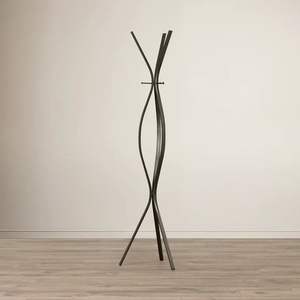 Antique bronze <b>coat</b> <b>stand</b>, integrated umbrella holder, elegant scroll base, available at wholesale prices - Product Image 4