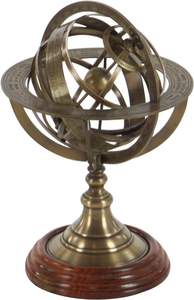 Sphère Armillaire en Laiton de 11 Pouces, Astrolabe Zodiaque Céleste, Gravée par le Fabricant pour les Occasions de Diwali, Vente en Gros - Product Image 3