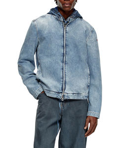 เสื้อแจ็คเก็ตยีนส์ผู้ชายสไตล์นักบินสำหรับฤดูหนาว เสื้อคลุมกันหนาวไซส์ใหญ่ ลายตัวอักษรพร้อมโลโก้ด้านหน้า - Product Image 2