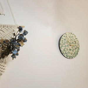 Horloges suspendues en nacre non numérique de l'usine mosaïque artisanale capiz MOP incrustation horloge murale - Product Image 5