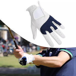 Gant de golf en cuir Cabretta de qualité supérieure pour hommes, main droite respirante pour l'hiver, blanc pour le sport - Product Image 1