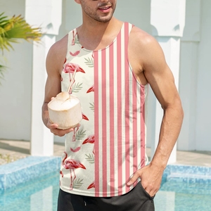 New 2025 Top Quality Custom Logo Men's Gym Tank Top Plus Size Casual Streetwear for <b>Athletic</b> Training Quick Dry Workout Top - Product Image 3