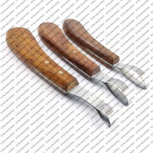 Juego de 3 Cuchillos para Cascos de Caballo de Alta Calidad, Mango de Madera, Cuchillos para Garras de Caballo, Instrumentos Quirúrgicos Veterinarios de Acero Inoxidable de Grado Equino - Product Image 6