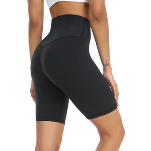 กางเกงขาสั้นเอวสูงพิมพ์ลายเสือดาวเอวยางยืดระบายอากาศได้ดีป้องกันแบคทีเรีย100% โพลีเอสเตอร์สำหรับออกกำลังกายยิม - Product Image 3