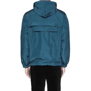 Chaqueta cortavientos de invierno para hombre al por mayor precio de fábrica oversize media cremallera con capucha 100% poliéster cuello levantado - Product Image 2