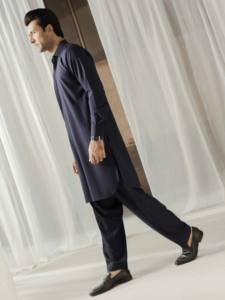 Salwar Kameez pakistanais pour hommes, vêtements de cérémonie de qualité supérieure, tenue traditionnelle musulmane pour Nikah, mariage, Eid et usage quotidien, coupe classique - Product Image 4