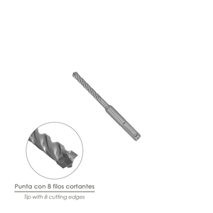 Punta da trapano SDS Plus Wolfpack 8 fili taglienti, speciale per cemento armato, Ø 7 x 100 mm. - Product Image 3