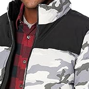 Vestes en duvet pour hommes, doudoune chaude d'hiver, logo personnalisé, veste à bulles pour hommes avec capuche - Product Image 2