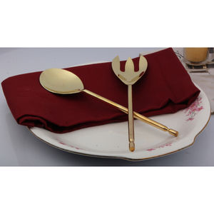 SS Cutlery handcrafted Handle <b>Copper</b> Plated by RGN Exports Premium Quality Best Selling Cutlery Salad Set - Product Image 4