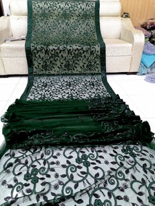 2023 Venta caliente indio pakistaní bordado Net Saree pesado trabajo hecho a mano secuencia fiesta desgaste Salwar Kameez tejido obra maestra - Product Image 3