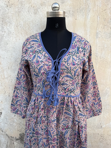 ชุดแมกซี่เดรสผ้าฝ้ายปักลายปักด้วยมือชุดเดรสยาวสไตล์อินเดียสไตล์ลำลองใน100% - Product Image 4