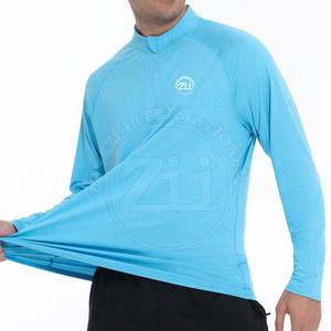 Vêtement à manches longues ajusté, léger, respirant, grande taille, avec fermeture éclair 1/4, personnalisable avec logo, dernier design, vente chaude - Product Image 4