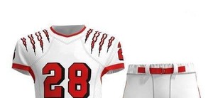 ชุดยูนิฟอร์มอเมริกันฟุตบอลแขนสั้นพิมพ์ลายคุณภาพสูงสั่งทำพิเศษสำหรับผู้ชายพร้อมผ้าที่ปรับแต่งได้ - Product Image 4