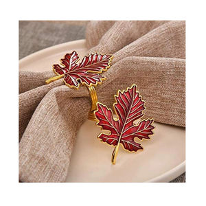 Servilletero de diseño moderno con forma de hojas, servilletero decorativo, Clip para la decoración de boda más vendida, manguito de tejido - Product Image 3