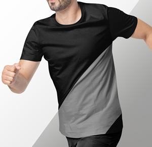 Camiseta informal de poliéster/algodón para hombre, talla grande, logotipo personalizado, espacios en blanco de sublimación, manga corta de punto transpirable para personalizado - Product Image 2