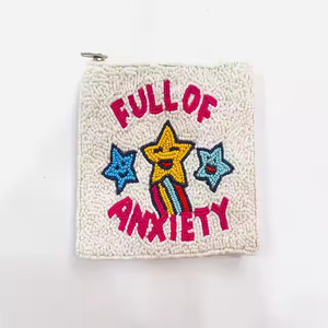 Encantadora bolsa de monedas con bordado de Arte de hilo, bolsa de monedas hecha a mano, Color personalizado para mujeres y niñas por MD HANDICRAFTS - Product Image 2