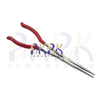 Alicates de pesca con mango de PVC personalizables de 290mm de longitud total para cadena larga, fabricación de joyas de nariz, mandíbulas dentadas, OEM de grado DIY