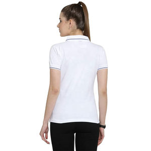 Premium 100% coton femmes Polo T-Shirt Logo personnalisé décontracté à manches courtes Design grande taille tricoté solide en gros raisonnable - Product Image 3