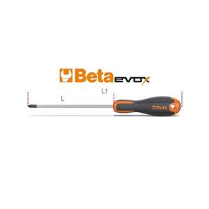 BETA Evox Jeu de tournevis chromés multi-pack pour tête croisée Pozidriv®-Supadriv®Vis avec embouts noirs - Product Image 4