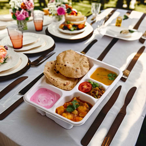 Assiettes jetables en bagasse de qualité supérieure, biodégradables, pour la restauration, les pique-niques, les fêtes et les plats à emporter - Product Image 5