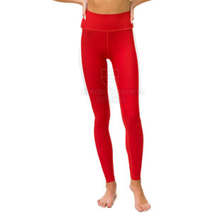 En stock Leggings de yoga de haute qualité pour femmes Pantalon taille moyenne à motif solide Design unique Taille élastique de haute qualité - Product Image 3
