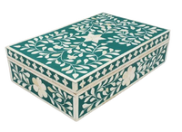 Boîte personnalisée en nacre avec NAMENS par Royal Artisans India Modèle HM-IING Extérieur en MDF pour le rangement et l'exposition de bijoux