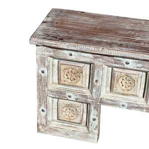 Banco de Madera Tallada, Estilo Rústico y Moderno para Jardín, Patio o Parque, Muebles de Exterior de Madera Sólida - Product Image 5