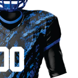 Uniforme de fútbol americano para hombres, pantalones de Jersey azul negro personalizados, ropa deportiva duradera de sarga de aparejos sublimados transpirables - Product Image 4