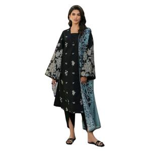 Conjuntos de Alta Calidad para Mujer, Diseño de Bordado, Algodón y Poliéster, Estilo Pakistaní, Chal, Kameez, Dupatta, Transpirable, para Todas las Temporadas, Estilo Indio - Product Image 1