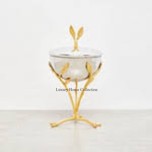 Brûleur de forme ronde de couleur noire avec support de conception unique moulé d'argent poli en aluminium - Product Image 3