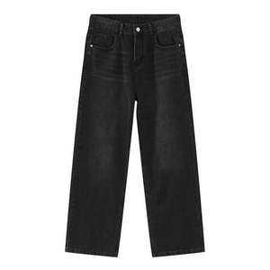 Rue élastique Jeans hommes Denim Cargo pantalon lavage couleur unie Multi poches décontracté taille moyenne pantalon Slim Fit usage quotidien Joggers - Product Image 1