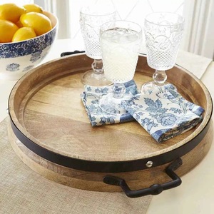 Hot Sale Rectangle Wood Serving <b>Tray</b> with Handle Wholesale for Home Wedding Restaurant Food & <b>Drink</b> Serving Ware - Product Image 5