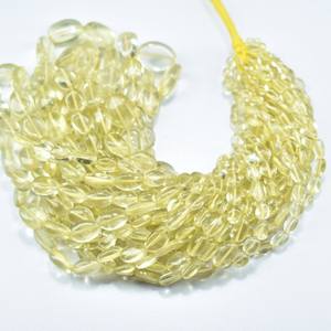 ลูกปัดควอตซ์เลมอนธรรมชาติทรงรีเรียบ ขนาด 4-7 มม. ลูกปัดควอตซ์สำหรับทำเครื่องประดับ ราคาขายส่ง - Product Image 2