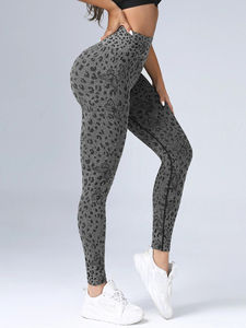 Taille haute grande taille Fitness blanc Leggings plante motif Sublimation femmes pantalons impression numérique entraînement Sport femmes Legging - Product Image 4