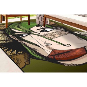 Tapis abstrait avec dessin de femme, tapis imprimé, tapis moderne pour femme, tapis mural, tapis à poils doux - Product Image 3