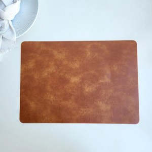 Luxury Texture Genuine Leather <b>Place</b> <b>Mat</b> for Restaurant Dining Table Durable Waterproof Heat Resistant Washable LPM-0086 - Product Image 2