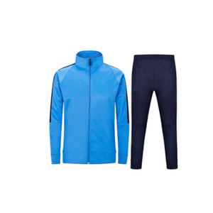 Traje deportivo de entrenamiento personalizado, chándal con bolsillos con cremallera, conjunto de dos piezas de invierno con cremallera completa, chándal para hombre - Product Image 3