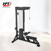Machine de musculation multifonctionnelle à double colonne de poids réglable, avec poulie pour tirage vertical et rame assise, pour salle de sport et usage domestique, très vendue