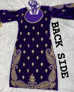 El último diseñador de ropa de fiesta India Top de terciopelo viscosa pesada con Pent - Product Image 6